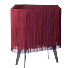Bar Alpaga Tissu Rouge / Buffet - L 140 X H 150 Cm - Edition Limitee Numerotee - Ibride