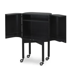 Bar Loud Bois/ Roulettes - 60 X 39 X H 99 Cm - Northern