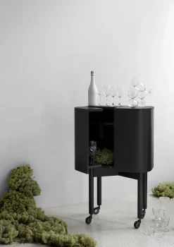 Bar Loud Bois/ Roulettes - 60 X 39 X H 99 Cm - Northern