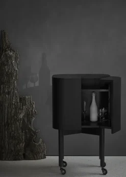 Bar Loud Bois/ Roulettes - 60 X 39 X H 99 Cm - Northern