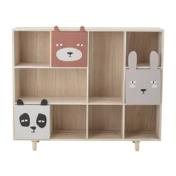 Bibliotheque Animaux Bois Multicolore / 3 Tiroirs - L 107 X H 94 Cm - Bloomingville