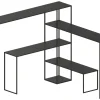Bibliotheque Easy Bridge Metal Noir / 4 Plateaux Modulables - H 141 Cm - Zeus