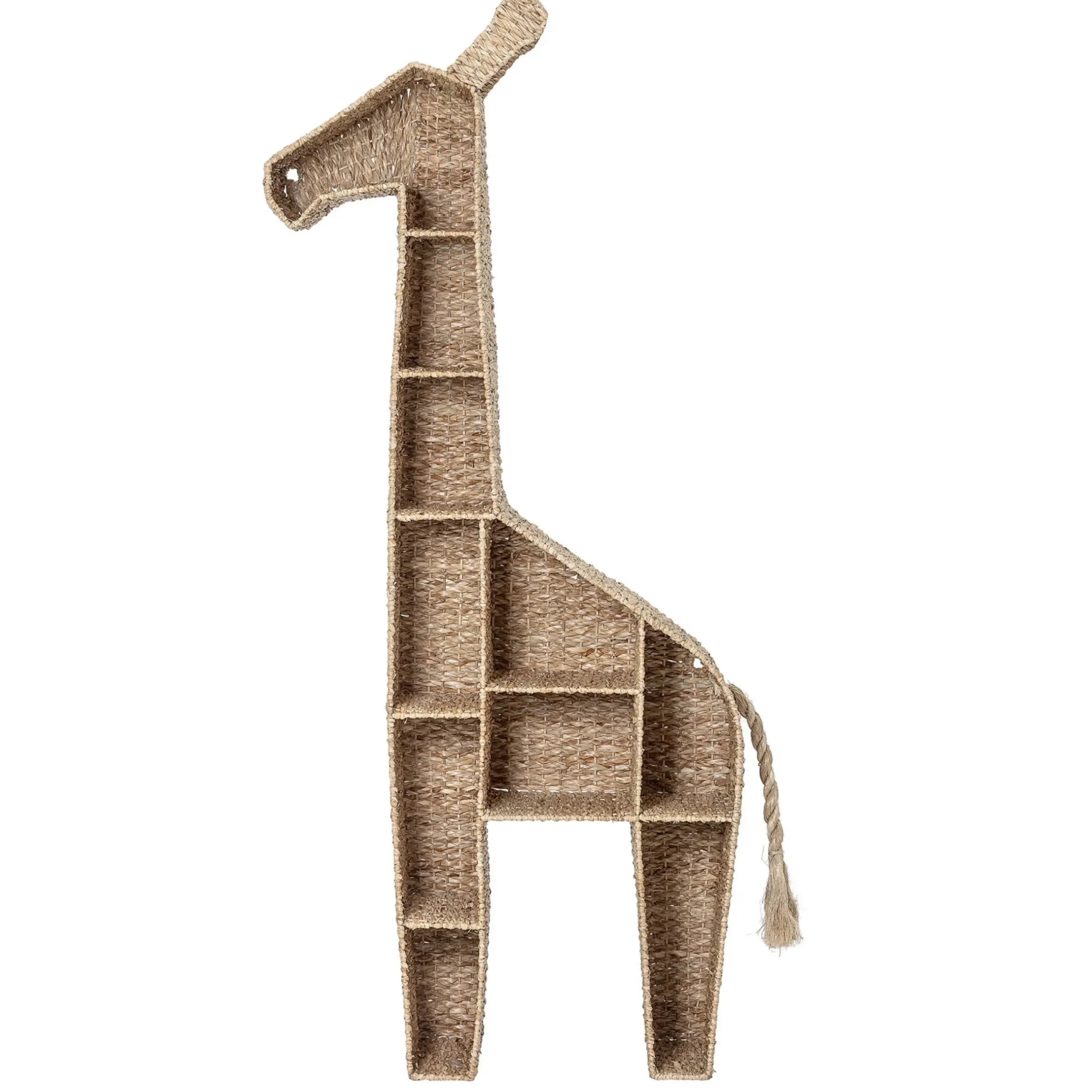 Bibliotheque Girafe Fibre Vegetale Beige Bois/ A Poser - L 46 X H 148 Cm - Bloomingville