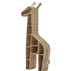 Bibliotheque Girafe Fibre Vegetale Beige Bois/ A Poser - L 46 X H 148 Cm - Bloomingville