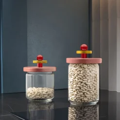 Bocal Hermetique / By Ettore Sottsass - 75 Cl Verre Bois/ Alessi 100 Values Collection - Alessi