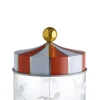 Bocal Hermetique Circus Metal Verre Blanc Rouge Transparent / 75 Cl - Verre & Metal - Alessi