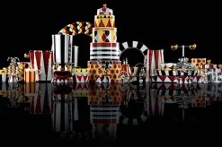 Bocal Hermetique Circus Metal Verre Blanc Rouge Transparent / 75 Cl - Verre & Metal - Alessi