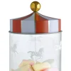 Bocal Hermetique Circus Metal Verre Blanc Rouge Transparent / 100 Cl - Verre & Metal - Alessi