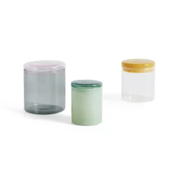 Bocal Hermetique Medium Verre Jaune Transparent / O 10 X H 12 Cm - 0,6 L / Verre - Hay
