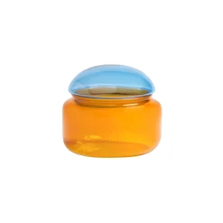 Boite Puffy Verre Multicolore / O 11.5 X H 10 Cm - Verre - & Klevering