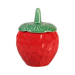 Boite Strawberry Large Ceramique Rouge / O 14 X H 18,5 Cm - Ceramique - & Klevering