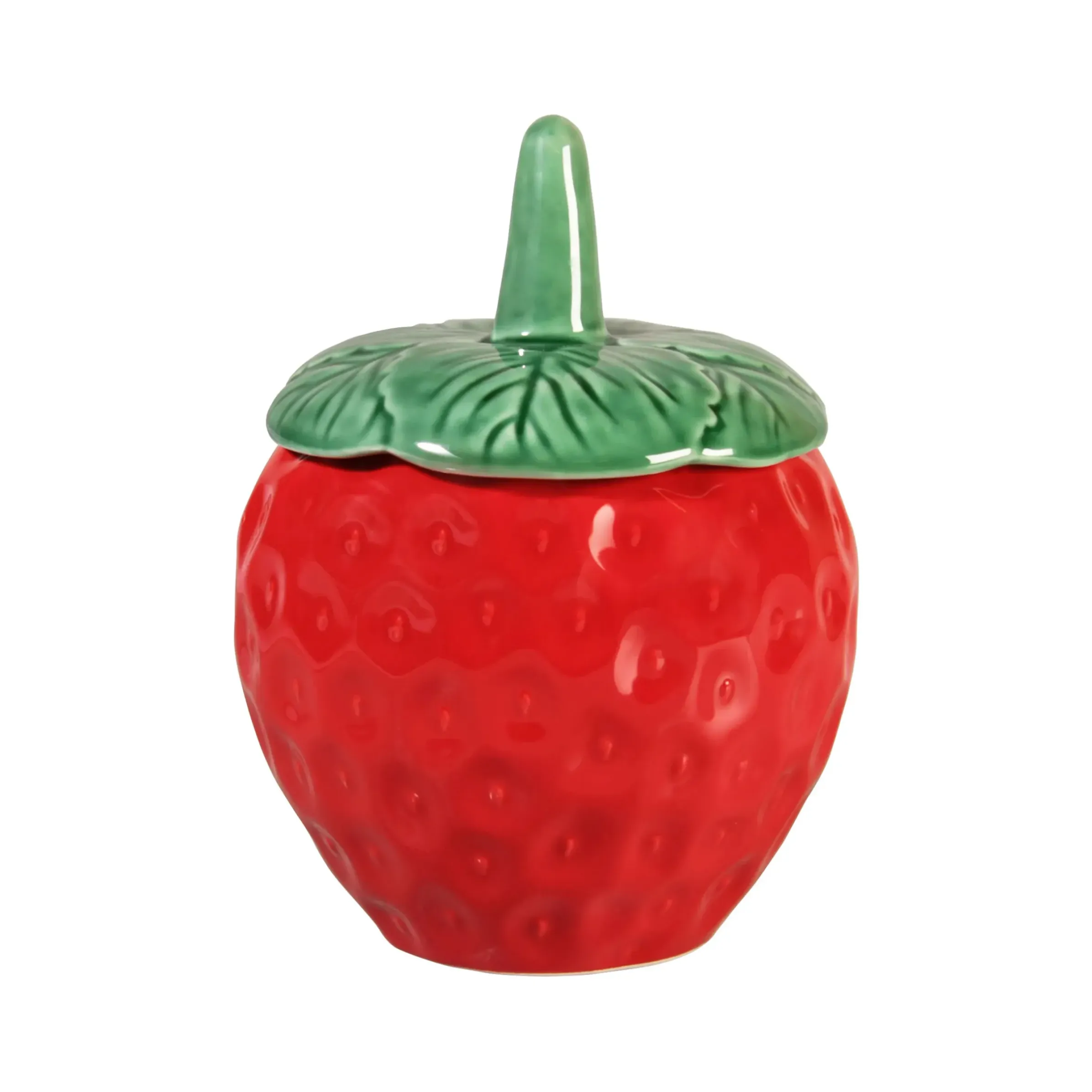 Boite Strawberry Large Ceramique Rouge / O 14 X H 18,5 Cm - Ceramique - & Klevering