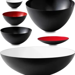 Bol Krenit Metal Blanc Noir / O 16 X H 7,1 Cm - Acier - Normann Copenhagen