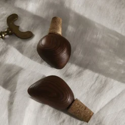 Bouchon Cairn Bois Naturel / Pour Bouteille De Vin - Set De 2 / Frene Fsc - Ferm Living