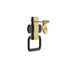 Boucles D'Oreilles Venusia - Edone Noir Or Metal - Alessi