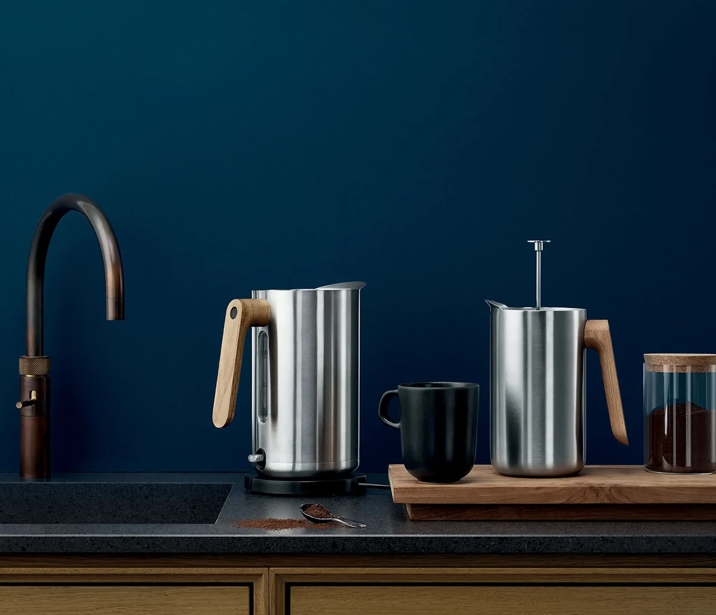 Bouilloire Electrique Nordic Kitchen Bois Bois Naturel Metal / 1,5 L - Acier & Chene - Eva Solo