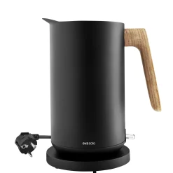 Bouilloire Electrique Nordic Kitchen Metal Noir Bois Naturel / 1,5 L - Acier & Chene - Eva Solo