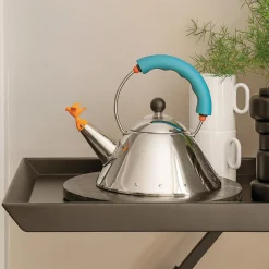Bouilloire 9093 - Oisillon Mini Metal Bleu / Michael Graves, 1986 - 1 Litre /Induction - Alessi