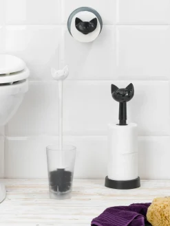 Brosse Wc Miaou Plastique Noir - Koziol
