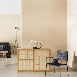 Buffet Air Bois Naturel / Meuble Tv - Cannage Rotin - L 120 X H 81 Cm - Design House Stockholm