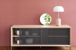 Buffet Gabin Gris Bois Naturel / Meuble Tv - L 122 Cm - Harto