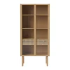 Buffet Haut Cana High Fibre Vegetale Bois Naturel / L 82 X H 172 Cm - Cannage Rotin - Bolia