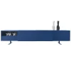 Buffet Luxor Metal Bois Bleu / 2 Portes Coulissantes - L 270 X H 66 Cm - Cappellini