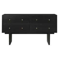 Buffet Private Bois Noir / L 160 Cm - 4 Tiroirs - Gubi