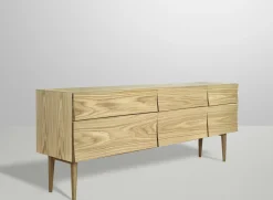 Buffet Reflect Large Bois Naturel / L 180 Cm - 2 Portes & 2 Tiroirs - Muuto
