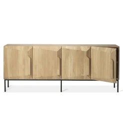 Buffet Stairs Bois Naturel / Chene Massif - L 200 Cm / 4 Portes - Ethnicraft
