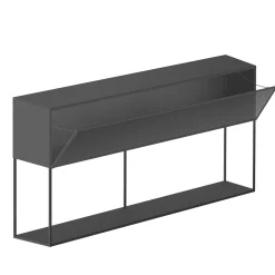 Buffet Tristano Metal Gris / Ave Eclairage Led  - L 150 X H 82 Cm - Zeus