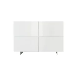 Buffet Uni Metal Bois / 4 Portes - L 180 X H 122 Cm - Cappellini