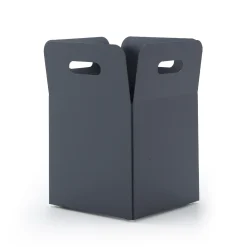 Cache-Pot Giardinetto Medium Metal Gris Noir / 43 X 43 X H 55 Cm - Acier - Cinna