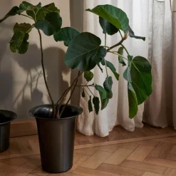 Cache-Pot Spun High Metal/ O 35 X H 37.5 Cm - Aluminium - Ferm Living