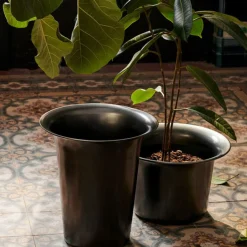 Cache-Pot Spun Low Metal/ O 37 X H 24 Cm - Aluminium - Ferm Living