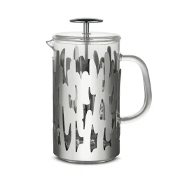Cafetiere A Piston Barkoffee Verre Metal / 8 Tasses - Pour Cafe, The, Tisane - Alessi