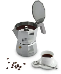 Cafetiere Italienne Moka Gris Argent Metal /3 Tasses - Alessi