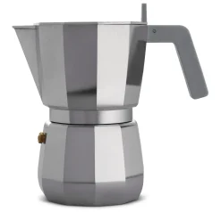 Cafetiere Italienne Moka Gris Argent Metal /6 Tasses - Alessi