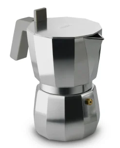 Cafetiere Italienne Moka Gris Argent Metal /6 Tasses - Alessi