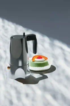 Cafetiere Italienne Ossidiana Plastique Noir Metal / 3 Tasses - Alessi