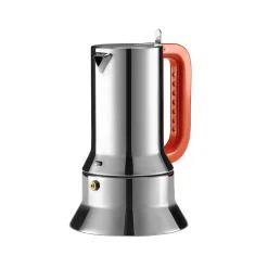 Cafetiere Italienne 9090, Poignee Perforee (1978) Metal / 6 Tasses - Induction / Alessi 100 Values Collection - Alessi