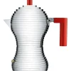 Cafetiere Italienne Pulcina Rouge Metal / Induction - 3 Tasses - Alessi