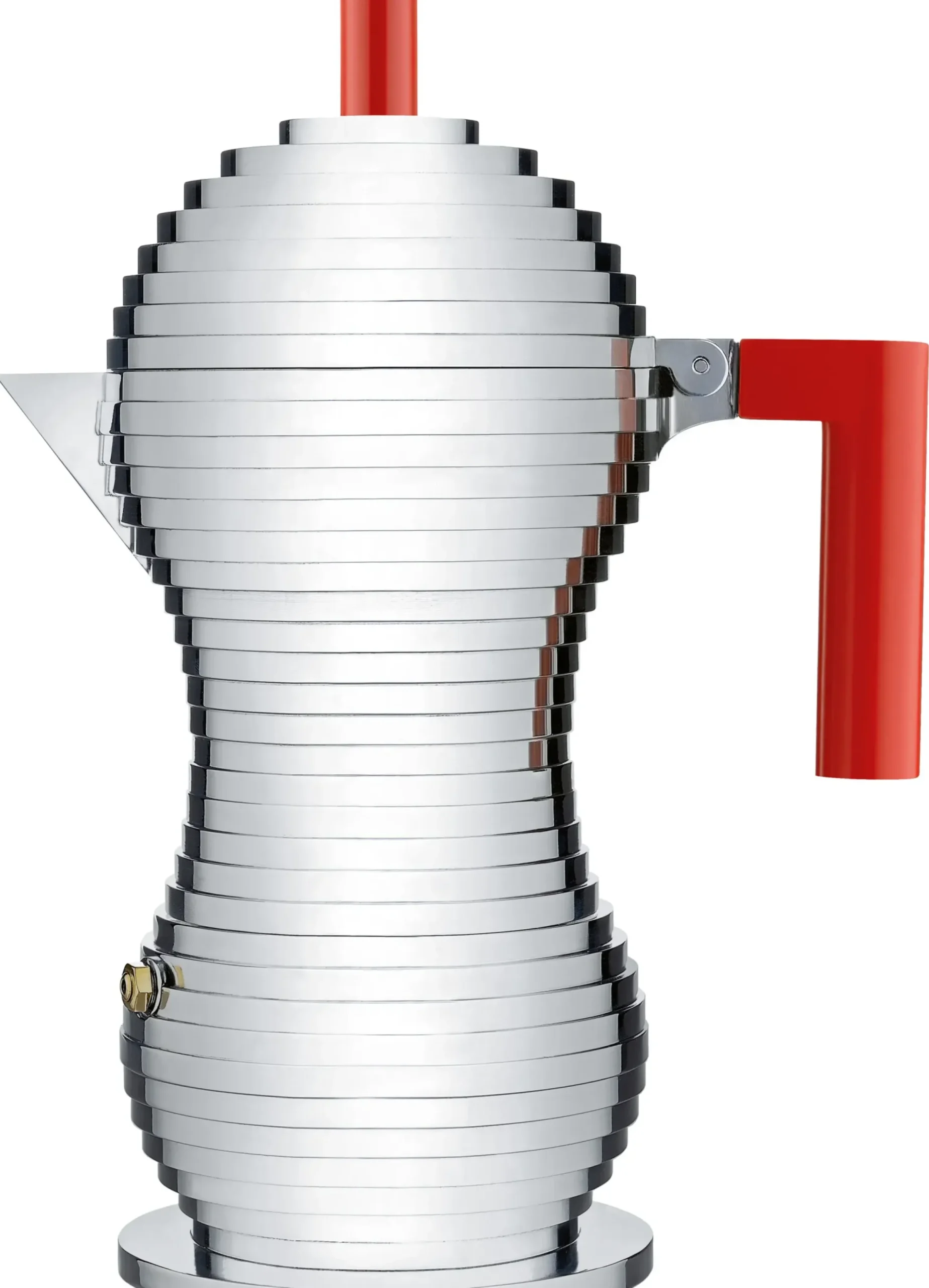 Cafetiere Italienne Pulcina Rouge Metal / Induction - 6 Tasses - Alessi