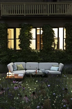 Canape De Jardin Modulable Level Tissu Beige / Angle Gauche - L 139 X P 92,5 Cm - Houe
