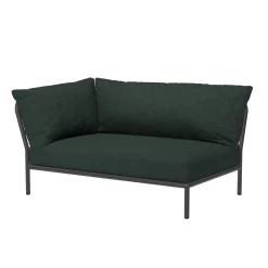 Canape De Jardin Modulable Level 2 Tissu Vert / Dossier Extra Moelleux - Angle Gauche - L 139 X P 92,5 Cm - Houe