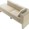Canape De Jardin 3 Places Bellini Hour Tissu Blanc Beige / Accoudoir Gauche - L 190 Cm - Serralunga