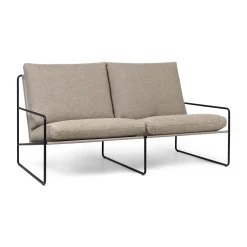 Canape De Jardin 2 Places Desert Dolce Tissu Beige L 156 Cm - Ferm Living