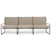 Canape De Jardin 3 Places Desert Dolce Tissu Beige L 233 Cm - Ferm Living
