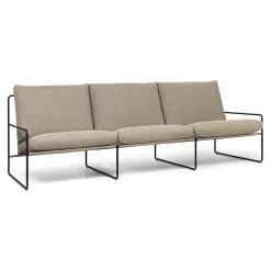Canape De Jardin 3 Places Desert Dolce Tissu Beige L 233 Cm - Ferm Living