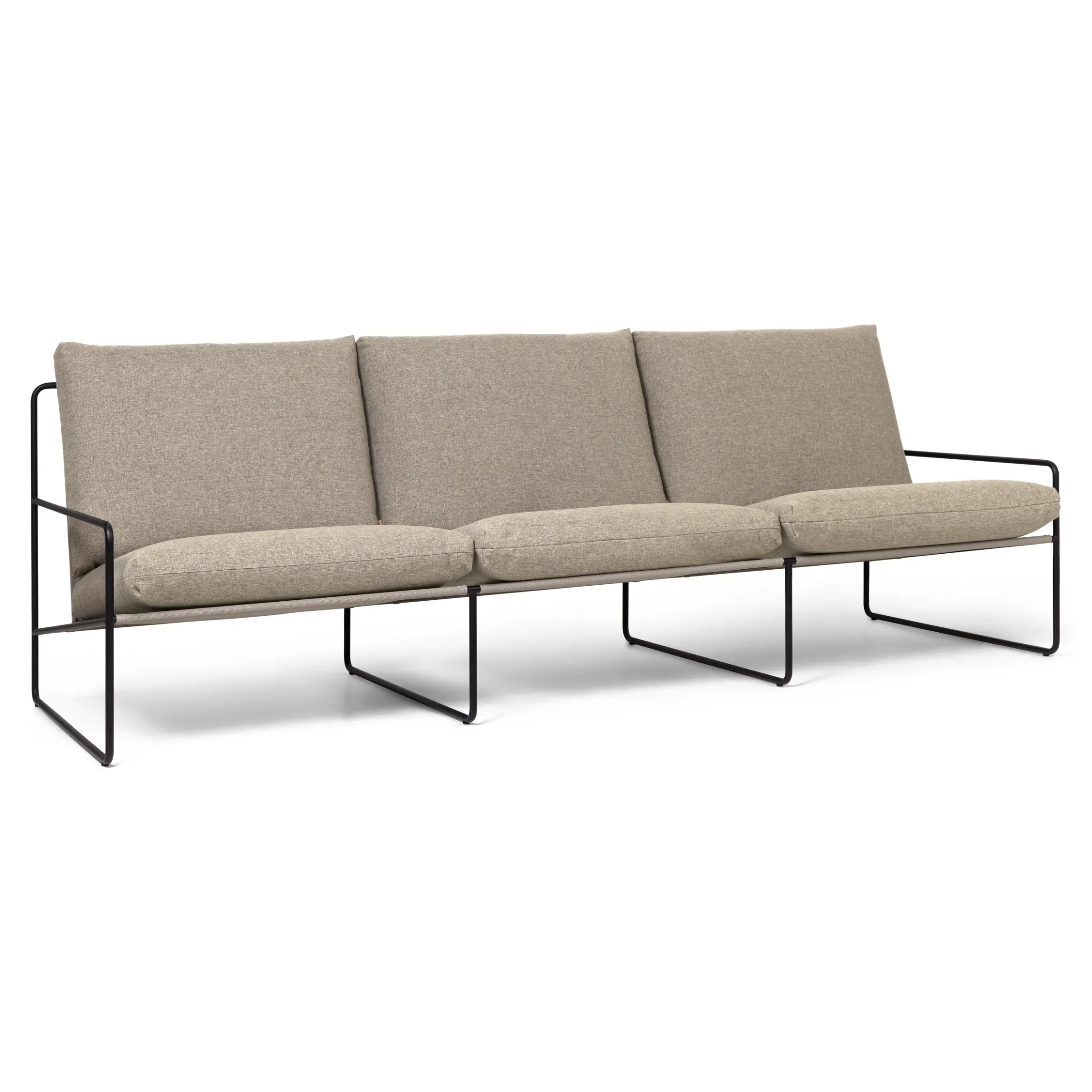 Canape De Jardin 3 Places Desert Dolce Tissu Beige L 233 Cm - Ferm Living